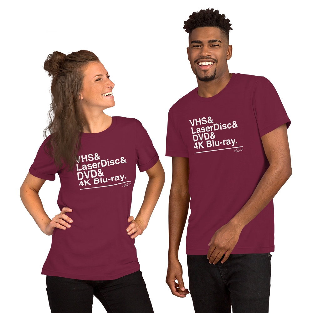 VHS & LaserDisc & DVD & 4K Blu-ray Unisex T-Shirt