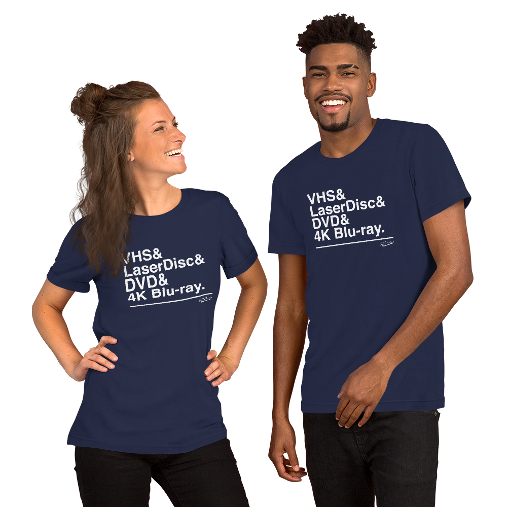VHS & LaserDisc & DVD & 4K Blu-ray Unisex T-Shirt