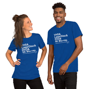 VHS & LaserDisc & DVD & 4K Blu-ray Unisex T-Shirt - Film Threat